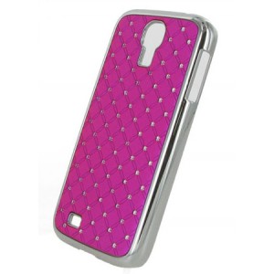 Coque rose fuchsia avec strass diamants pour Samsung Galaxy S4 