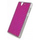 Coque rose fuchsia strass incrustée diamant pour Sony Xperia Z 