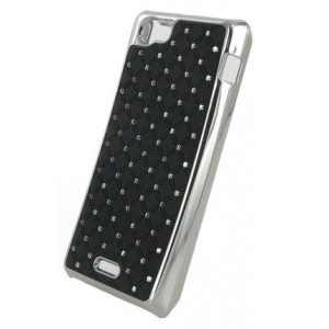 Coque noire strass incrustée diamants pour Sony Xperia Z