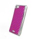 Coque rose Fuchsia strass avec motif diamants pour Sony Xperia J