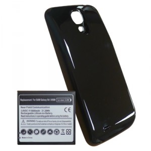 Cache + Batterie Haute Capacité 5600 mA/h noire pour Samsung Galaxy S4