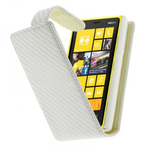 Housse carbone blanche pour Nokia Lumia 520