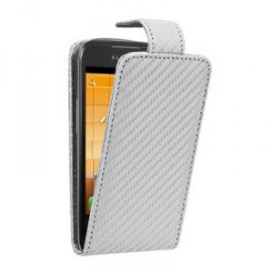 Housse blanche carbone pour le Alcatel 0T-997