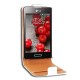 Etui blanc cuir LG Optimus L5 2 II