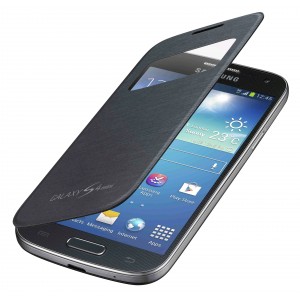 Etui S-View Cover noir compatible Samsung Galaxy S4 Mini