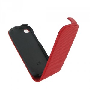 Housse rouge carbone à rabat Blackberry Q10